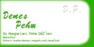 denes pehm business card